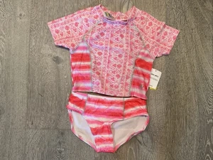 Body Glove Girls Pink UPF Rash Guard Bikini Swimsuit Size 8 New - Picture 1 of 6
