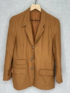 VINTAGE 90s Liz Claiborne Linen Blazer Women’s 10 P Petite Union Made In USA 10P - Picture 1 of 21
