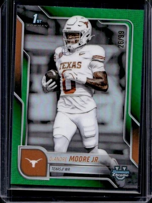 2025 Bowman Chrome U DeAndre Moore Jr. Prospects Green Refractor #26/99 - Image 1 of 2