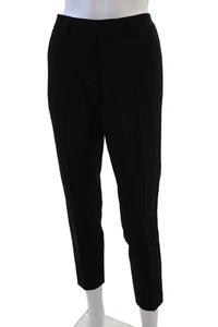 Vince Womens Wool Pocketed Flat Front Tapered Leg Dress Pants Black Size 4 - Picture 1 of 7