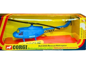 Vintage 1970s Corgi Bell 205 Rescue Helicopter No. 924 NEW - Picture 1 of 4