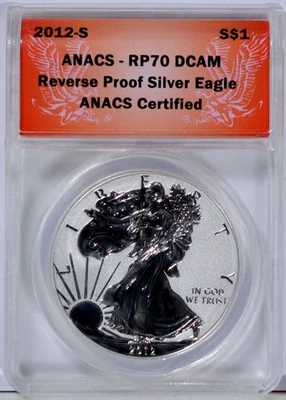 2012-S Reverse Proof Silver Eagle ANACS RP70 - Image 1 of 2