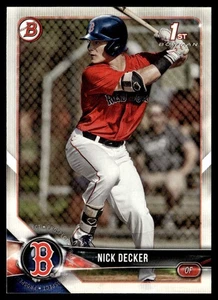 2018 Bowman Draft Nick Decker Boston Red Sox #BD-124 - Picture 1 of 2