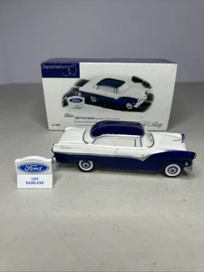 Dept 56 Snow Village "1955 Ford Fairlane" w/ Sign #54950 Blue & White - Picture 1 of 10