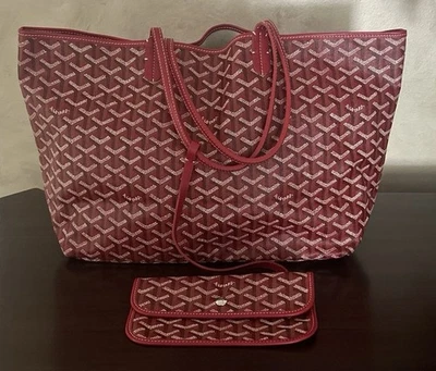GOYARD Saint Louis 红色手提包带匹配袋 — 第 1/4 张图片