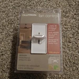 Lutron Skylark SFSQ-FH-WH White 3-Speed Fan Control For Ceiling Fan - NEW Sealed - Picture 1 of 2