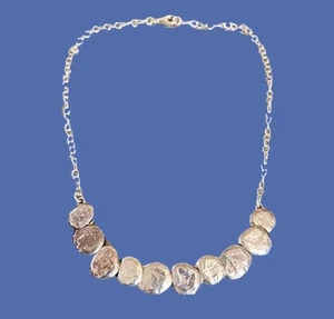 Retired Silpada Sterling Silver Disc Hammered ‘STILL SHINING’ Necklace NICE! - Picture 1 of 5