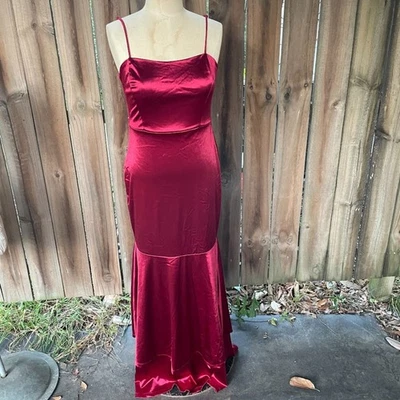 VESTIDO FORMAL SYMPHONY gótico aspecto húmedo elástico satinado ceñido al cuerpo graduación l Foto 1 de 4