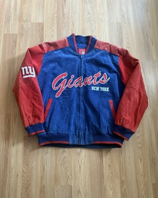 NY Giants NFL licensed suede Leather jacket Adult Size XL - Image 1 of 4