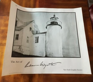 ANDREW WYETH Rare 1985 OOP Halftone Litho-Print GROUND WIRE, NYGS Ltd. - Picture 1 of 13