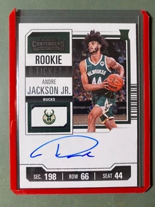 2023-24 Panini Contenders Andre Jackson Jr. RC Rookie Ticket Auto Bucks 108 - Picture 1 of 2
