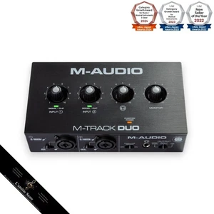 M-Audio M-Track Duo 2-Channel USB Audio Interface Crystal Preamp Combo Inputs JP - Picture 1 of 7