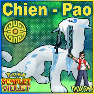 Pokemon Violeta Escarlata Chien-Pao � Legendario 6IV EV Entrenado Mejores Estadísticas Hogar - Imagen 1 de 5