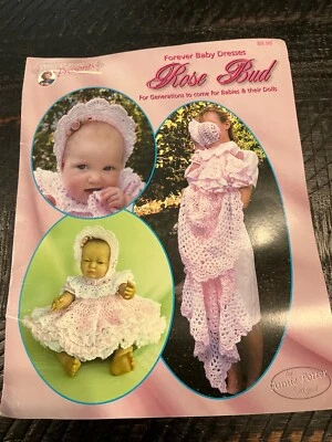 ANNIE POTTER FOREVER BABY DRESSES ROSE BUD Crochet Pattern + BERNAT YARN Kit - Image 1 of 4