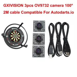 GXIVISION OV9732/IMX179/OV2735 30fps 2M Cable 100 Degrees 3pcs Camera Autodarts. - Picture 1 of 10