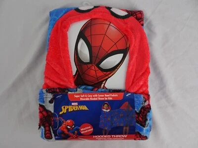 Marvel Spiderman Kids Hooded Throw 30inX50in - Image 1 of 3