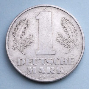 1962 A Germany - Democratic Republic 1 Mark KM# 13 - Picture 1 of 2