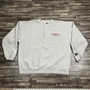 Vintage 90s Denver Broncos Starter Sweatshirt Henley Grey XL VTG NFL Casual - Picture 1 of 8