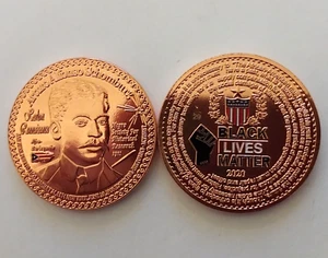 ARTURO SCHOMBURG BLACK LIVES MATTER Puerto Rico NEW YORK medalla token coin - Picture 1 of 17