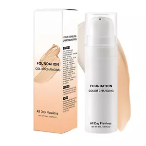 Color Changing Foundation Makeup Base Face Liquid CoverConcealerFlawless - Picture 1 of 12