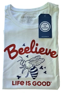 Life Is Good SS Shirt Crusher Tee BEELIEVE Honey Bee Believe Brustumfang 43 Zoll Damen L - Bild 1 von 6