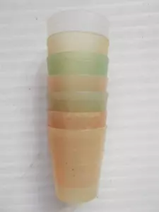 Konvolut 7 Vintage Tupperware transparenter Tupper Mini Zwerge 2 Unzen Behälter ohne Deckel - Bild 1 von 2