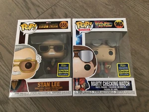 Iron Man Stan Lee and Marty checking watch SDCC Funko Shared Exclusive #965,#656 - Picture 1 of 3