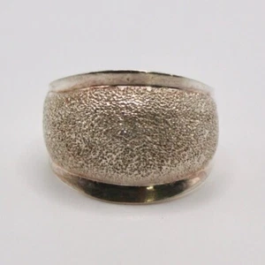 Vintage Unisex Modern Modernist Textured Sterling silver 925 ring size 9.5 - Picture 1 of 3