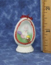 Dollhouse Miniature Easter Sugar Egg w/ bunny 1:12 diorama scene handcrafted