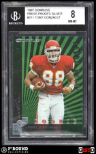 POP 1: Tony Gonzalez RC BGS 8+: 1997 Donruss Press Proof Silver Rookie Gisto SP