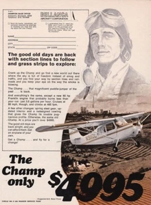 1971 Bellanca Champ Aircraft ad 3/10/2024a - Picture 1 of 1