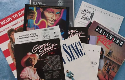 1988 large lot Video Store VHS Promo Ads Flyers mostly music videotapes - Image 1 of 4