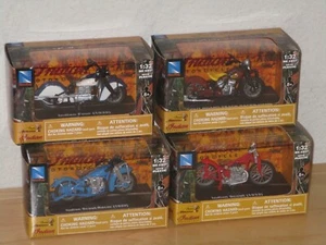 New Ray Lot of 4 Indian Motorcycles Scout Four Racer 1933 1:32 Scale New in Box - Picture 1 of 5