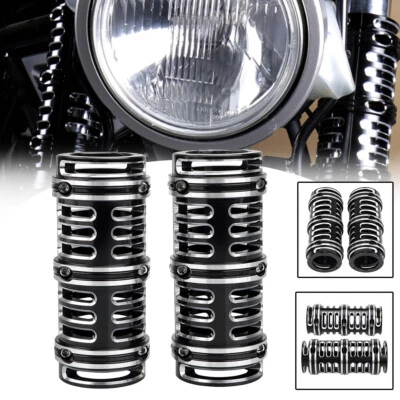 Cubierta deslizante de horquilla de aluminio de corte poco profundo negra para Honda Rebel 300 CMX300 CMX500 Foto 1 de 4