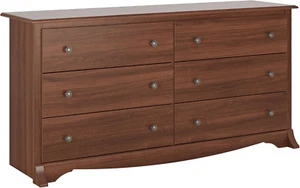 Sonoma Bedroom Furniture: Cherry Double Dresser for Bedroom, 6-Drawer Wide Chest - Picture 1 of 12