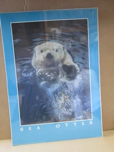 SEA OTTER 1985 JAMES CARMICHAEL VINTAGE POSTER CNG3115 - Picture 1 of 5