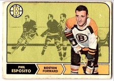 1968-69 O-Pee-Chee Phil Esposito #7 PAPER LOSS Boston Bruins