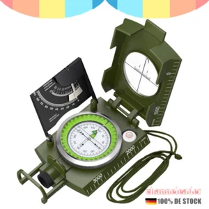 Militär Marschkompass Taschenkompass Kompass mit Tasche Für Camping Jagd IP65 - Bild 1 von 11