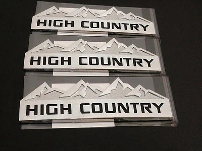 3x OEM HIGH COUNTRY emblema insignia puerta portón trasero para Silverado cromo Foto 1 de 4