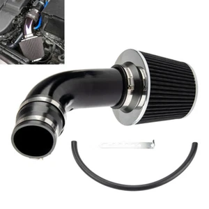 Black 3" Cold Air Intake Filter Induction Kit Pipe Power Flow Hose System US New - Picture 1 of 12
