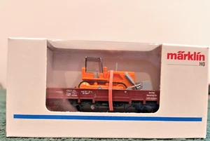 MARKLIN HO 4424 LOW SIDE GONDOLA W/BULLDOZER NIB - Picture 1 of 6