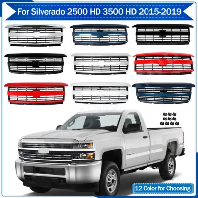 For Chevy Silverado 2500 HD 3500 HD 2015-2019 LTZ Style Front Grille Assembly US Foto 1 de 4