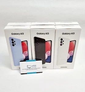 New Sealed Samsung Galaxy A13 6.6" Octa Core 32GB 50MP Quad Camera EU Spec Blue - Afbeelding 1 van 3