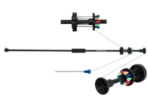Blasrohr Alu 75 cm Set inkl. Zubehör Darts Nagelpfeile Blowgun Sport Pusterohr - Bild 1 von 3