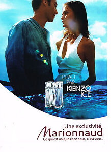 PUBLICITE ADVERTISING 094  2008  ICE   parfum l'eau par KENZO