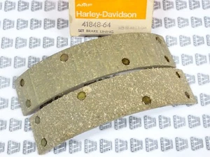 AMF Harley Davidson NOS NEW 41848-64 Brake Linings & Rivets FX XLCH XLH - Picture 1 of 3