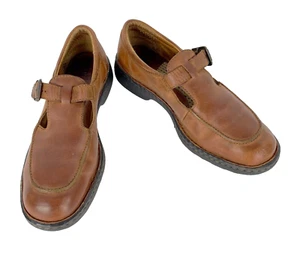 Born Leather Comfort Shoes 9.5 Loafers Mary Jane T-Strap W6431 Tan Brown 41 Flat - Picture 1 of 9