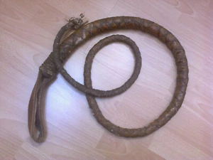 SCREEN-USED Movie Prop Leather Whip from unknown Sandal Movie or Series - Photo 1/8