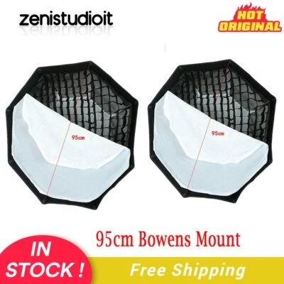 US 2*Godox 95cm 37" Octagon Honeycomb Grid Softbox Bowens for Studio Flash Light - Image 1 of 4