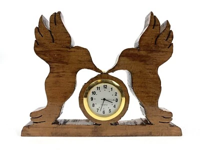 Handmade Wood Hummingbird Clock 5.5”x4.25” - Image 1 of 4
